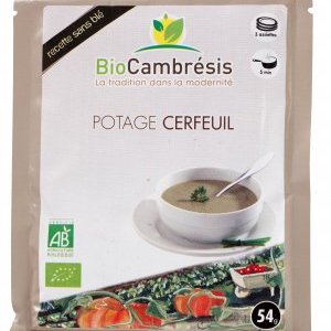 Potage cerfeuil - 3 assiettes