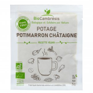 Potage potimarron aux éclats de châtaigne toastés - 1 assiette