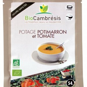 Potage potimarron et tomate - 3 assiettes