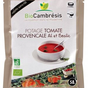 Potage tomate provençale - ail et basilic - 3 assiettes